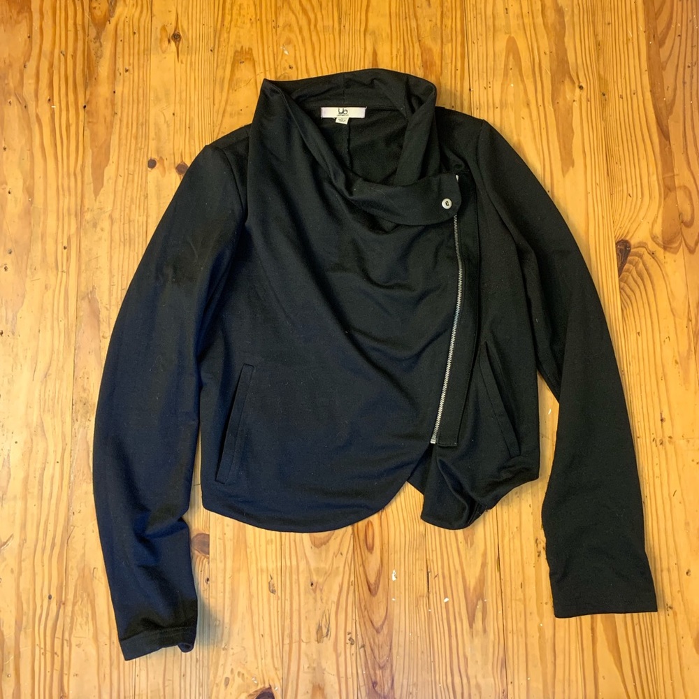 Black moto style cardigan